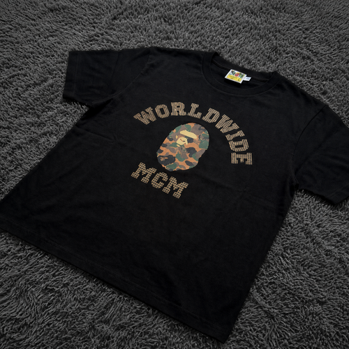 BAPE x MCM "Worldwide" Camo Ape Head Tee