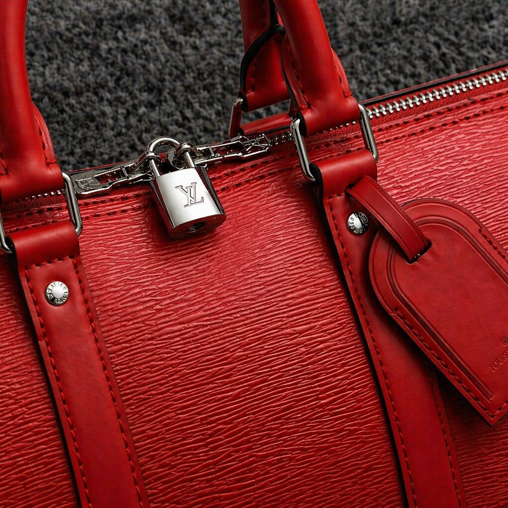 Supreme x Louis Vuitton Red Epi Leather Keepall Duffle Bag – Limited Edition